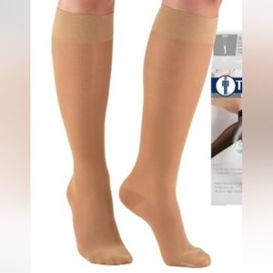 Womens compression knee high's, 20-30mmHg,beige, sz L  brand- Truform U.S.A.
